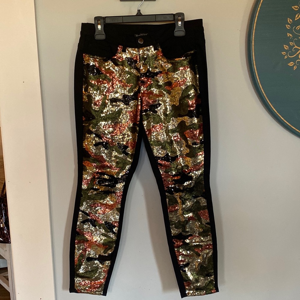 Sequin Camo Jeans